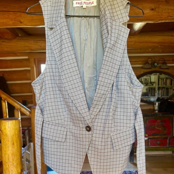 Free People Grey Amber Belted Vest - Picture 3 of 6